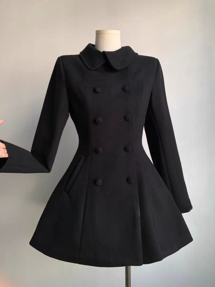 Wool Coat Peacoat - Winter Dames Hepburn Koreaanse stijl mode