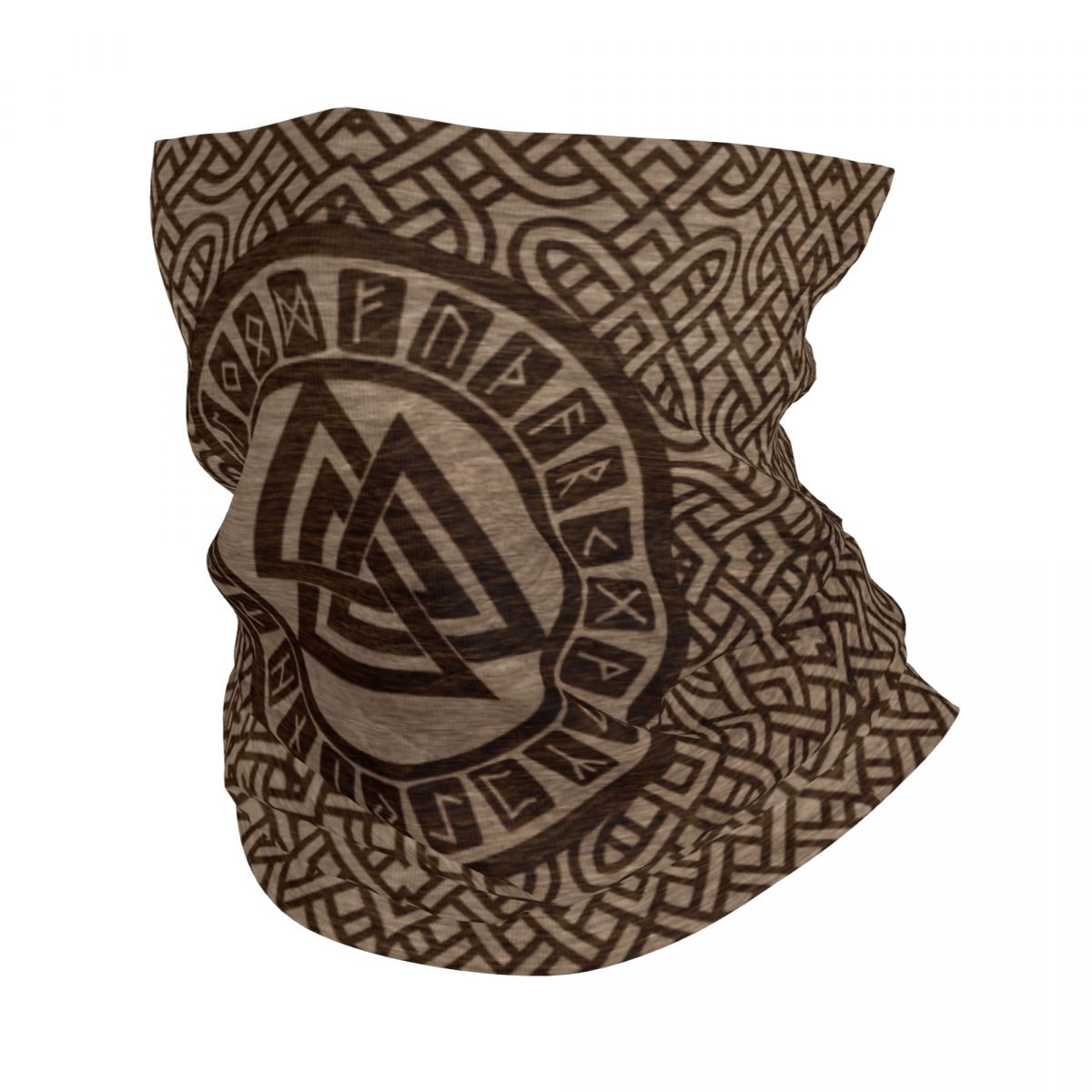 Neck Gaiter Fleece - Valknut Symbool En Runen Op Hout