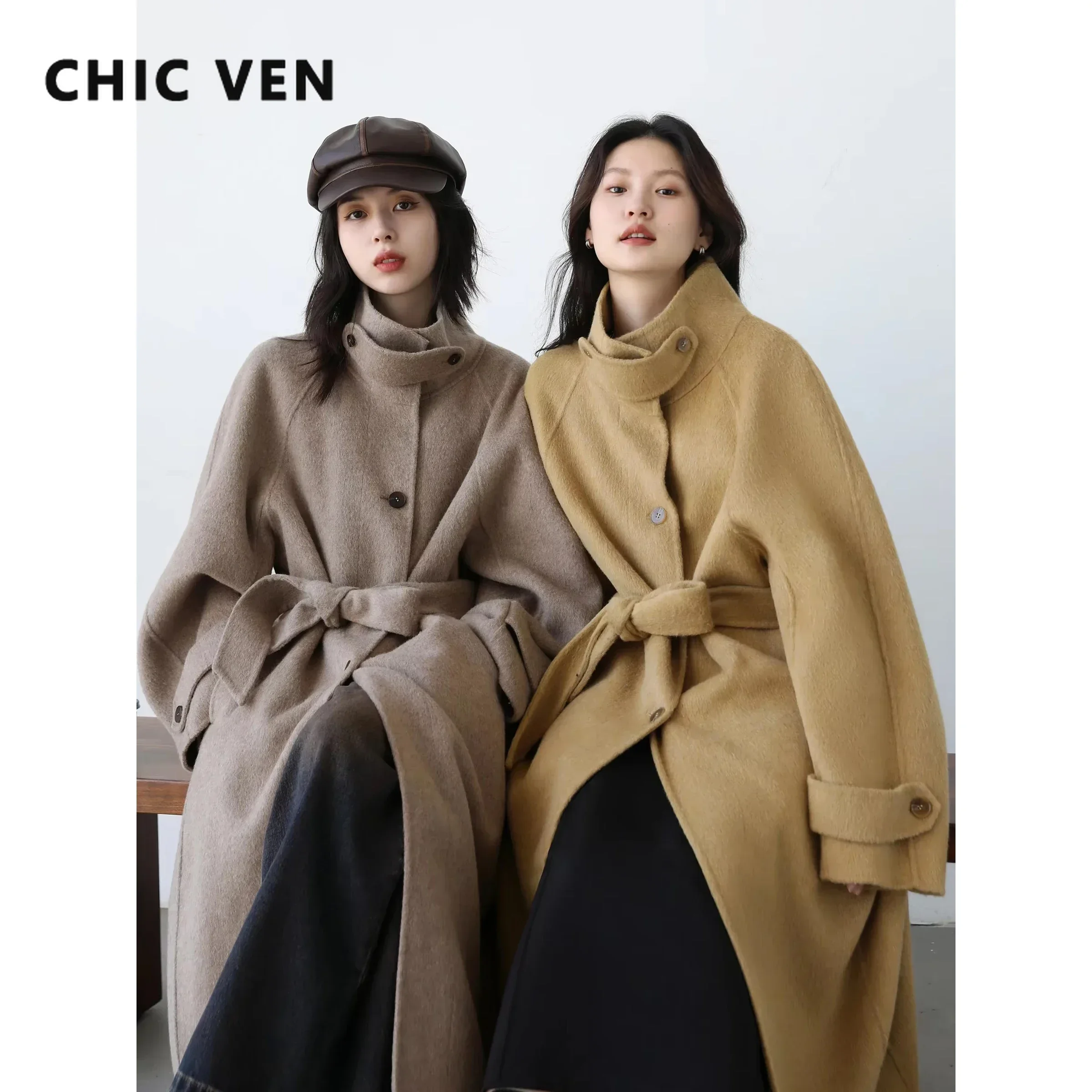 Wool Coat Peacoat - CHIC VEN Koreaanse Vrouwen Wollen Jas