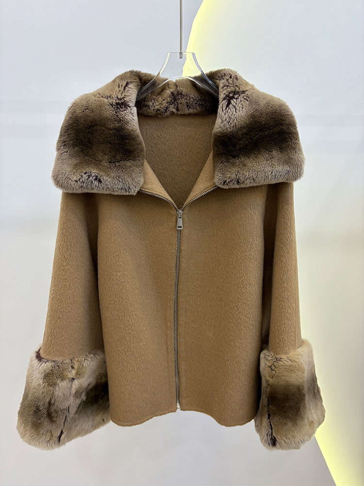 Wool Coat Peacoat - 2026 Winter Damesjas van Echt Natuurlijk
