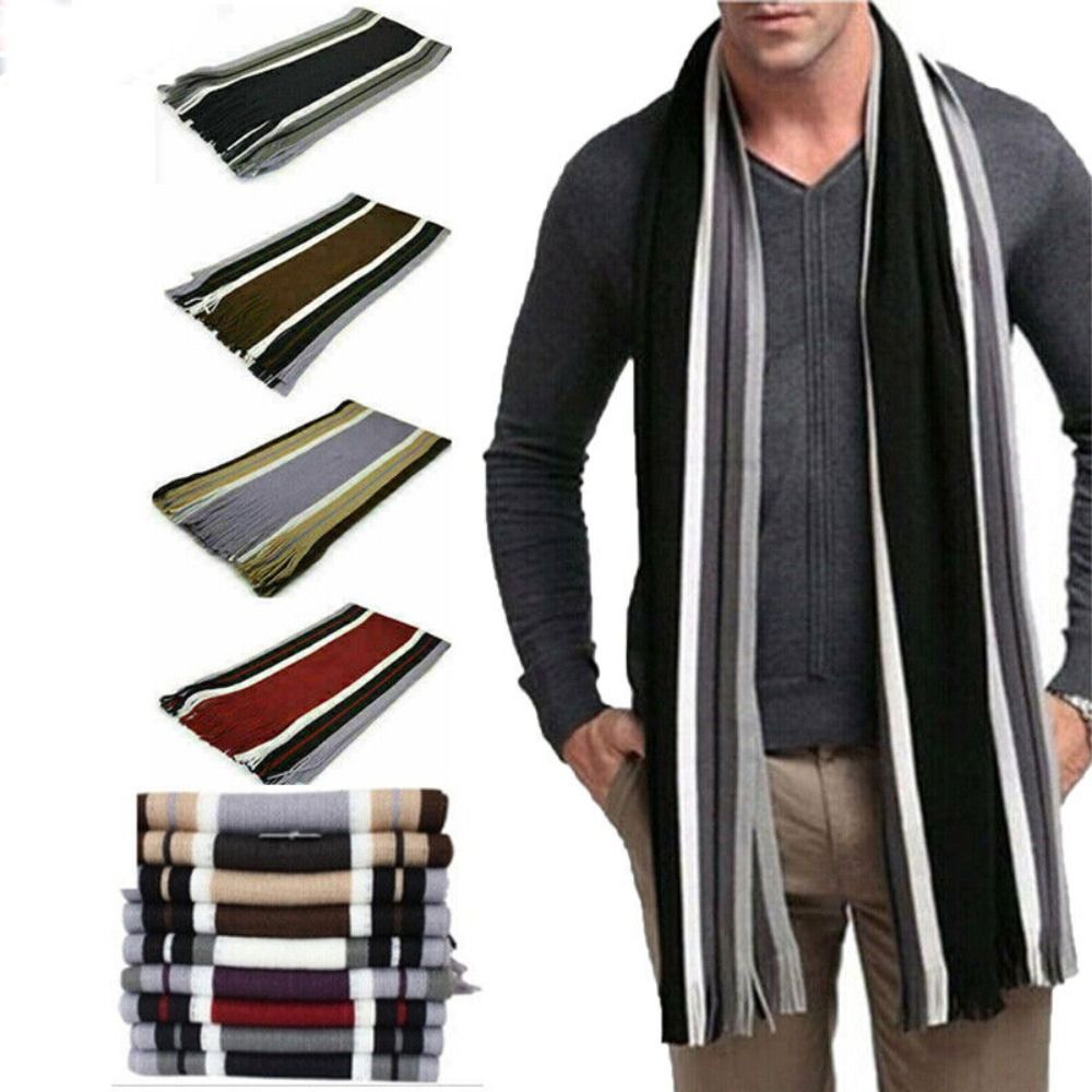 Kasjmier Heren Gestreepte Sjaa - Wool Scarf Men recensie en prijs