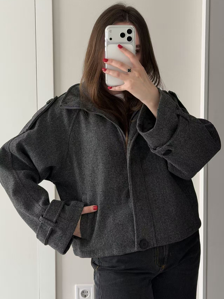 Vintage losse wollen jas met o - Wool Coat Peacoat recensie en prijs
