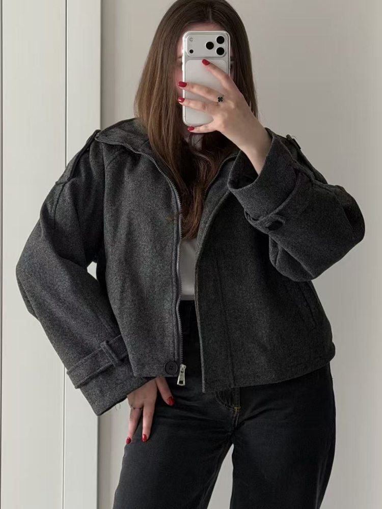 Vintage losse wollen jas met o - Wool Coat Peacoat recensie en prijs