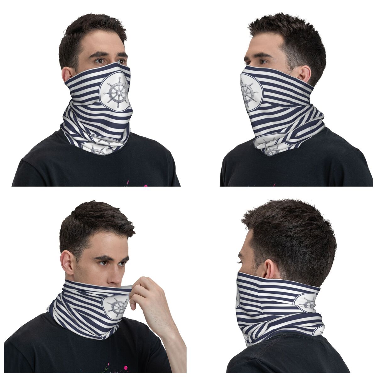 Aangepaste marineblauwe nautis - Neck Gaiter Fleece recensie en prijs