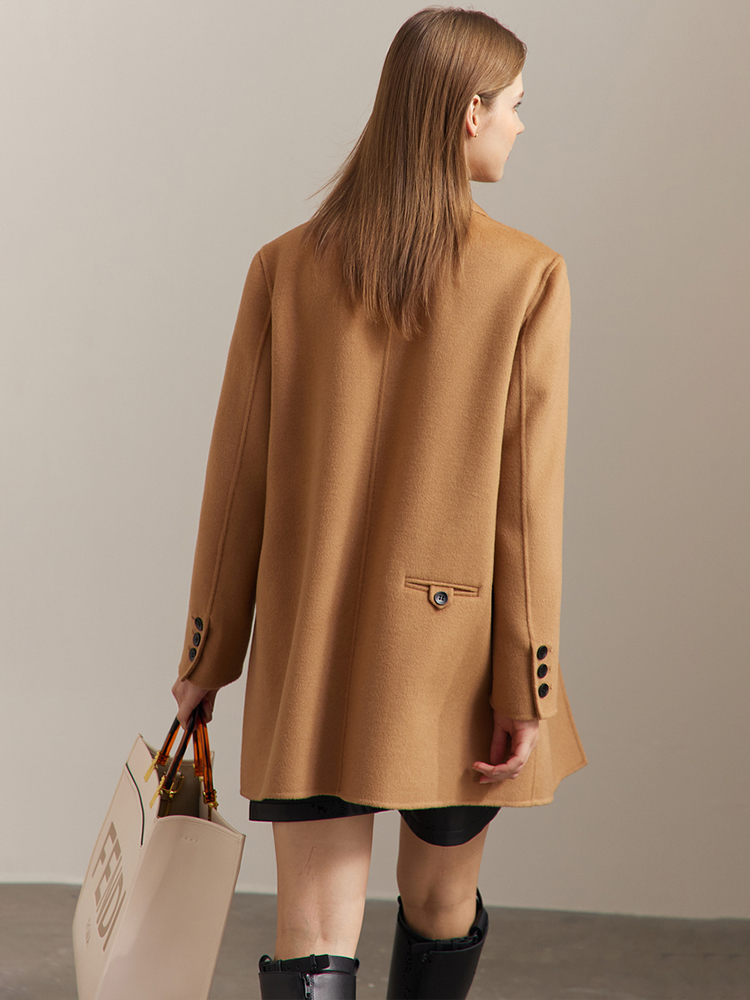 AMII Minimalistische Wollen Ja - Wool Coat Peacoat recensie en prijs
