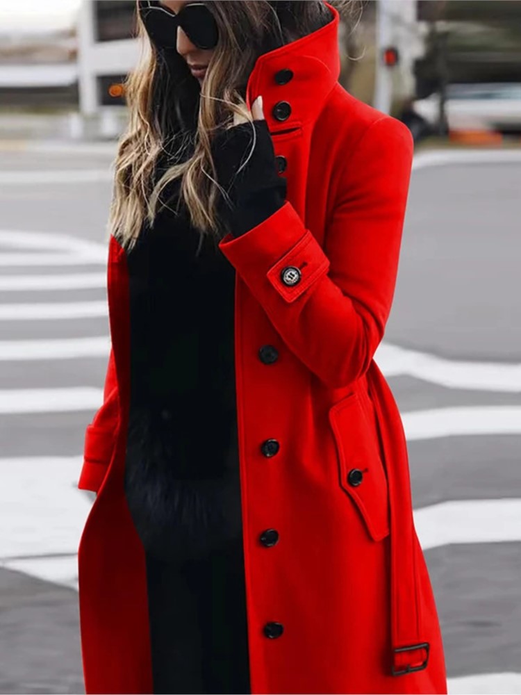Vrouwen Nieuwe Wollen Jas Oute - Wool Coat Peacoat recensie en prijs
