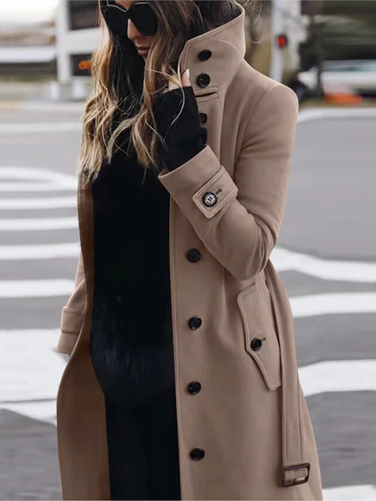 Vrouwen Nieuwe Wollen Jas Oute - Wool Coat Peacoat recensie en prijs