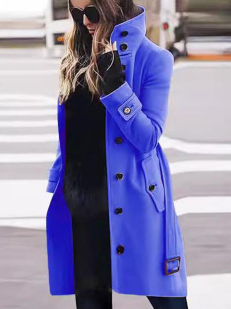 Vrouwen Nieuwe Wollen Jas Oute - Wool Coat Peacoat recensie en prijs