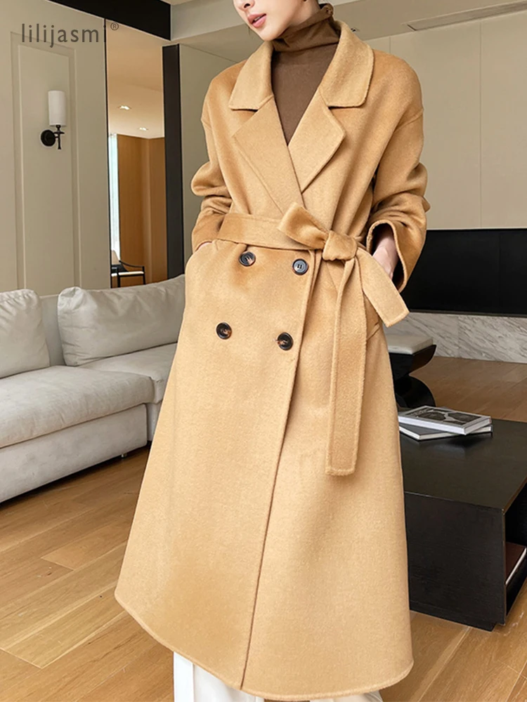 Inkeping Revers Wollen Jas Dro - Wool Coat Peacoat recensie en prijs