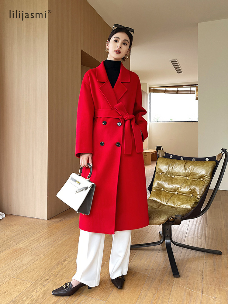 Inkeping Revers Wollen Jas Dro - Wool Coat Peacoat recensie en prijs