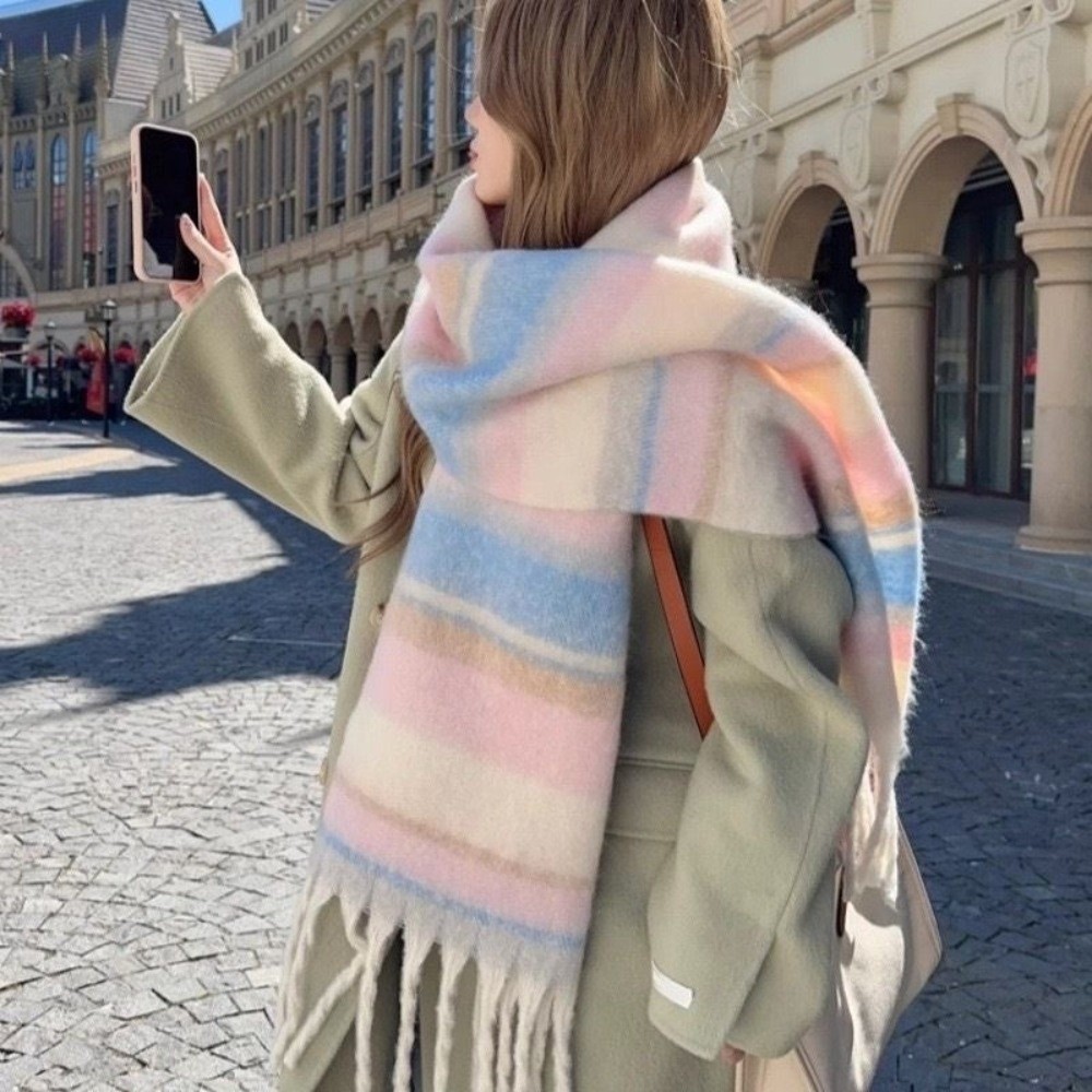 Elegante Mohair Gestreepte Wol - Wool Scarf Men recensie en prijs